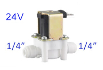 Solenoid szelep, 24V, 1/4", Quick