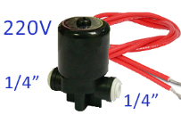 Solenoid szelep,  220V, 1/4", Quick